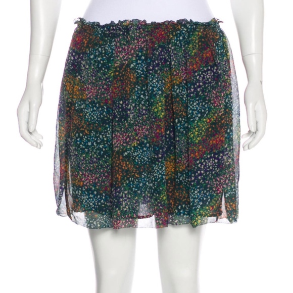 🚫SOLD🚫 Band of Outsiders Silk Print Mini Skirt M NWOT - Picture 3 of 8